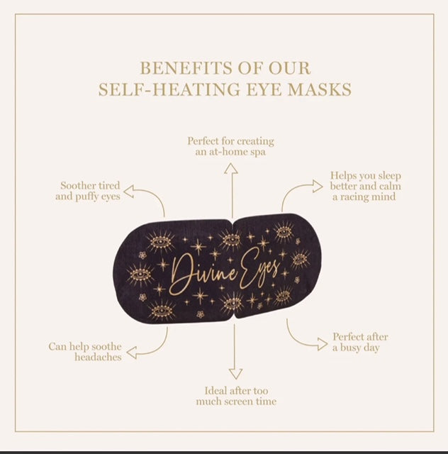 Divine eyes self-heating eye mask